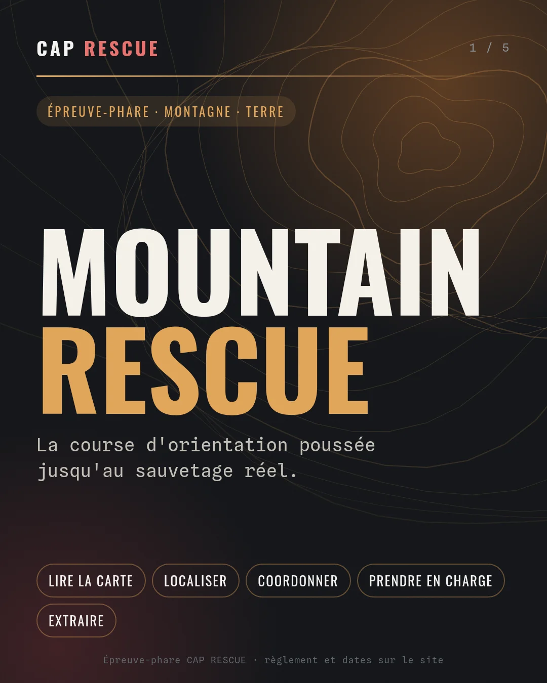 Mountain Rescue, course d'orientation poussée jusqu'au sauvetage en montagne