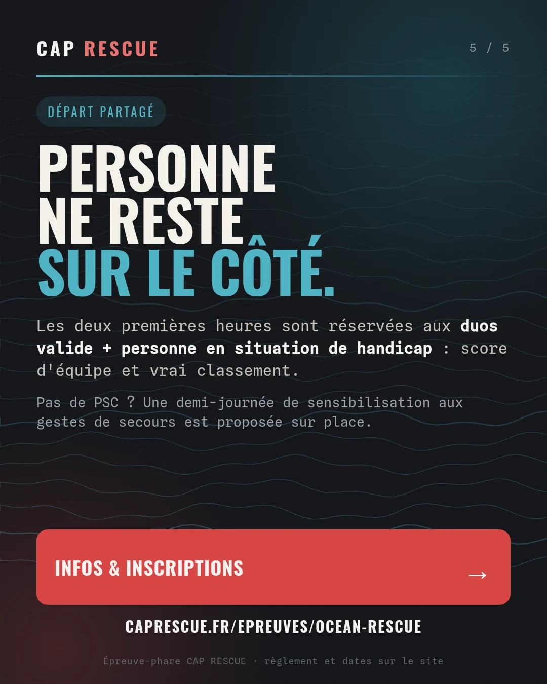 Ocean Rescue : départ partagé, un duo inclusif en épreuve de sauvetage côtier (illustration)