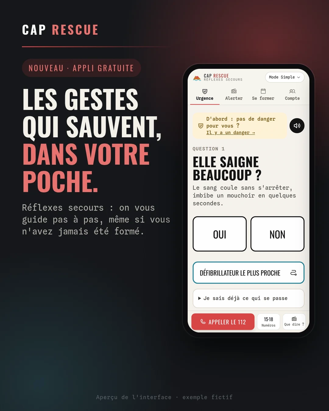 Réflexes secours, l'application gratuite de CAP RESCUE : les gestes qui sauvent dans votre poche